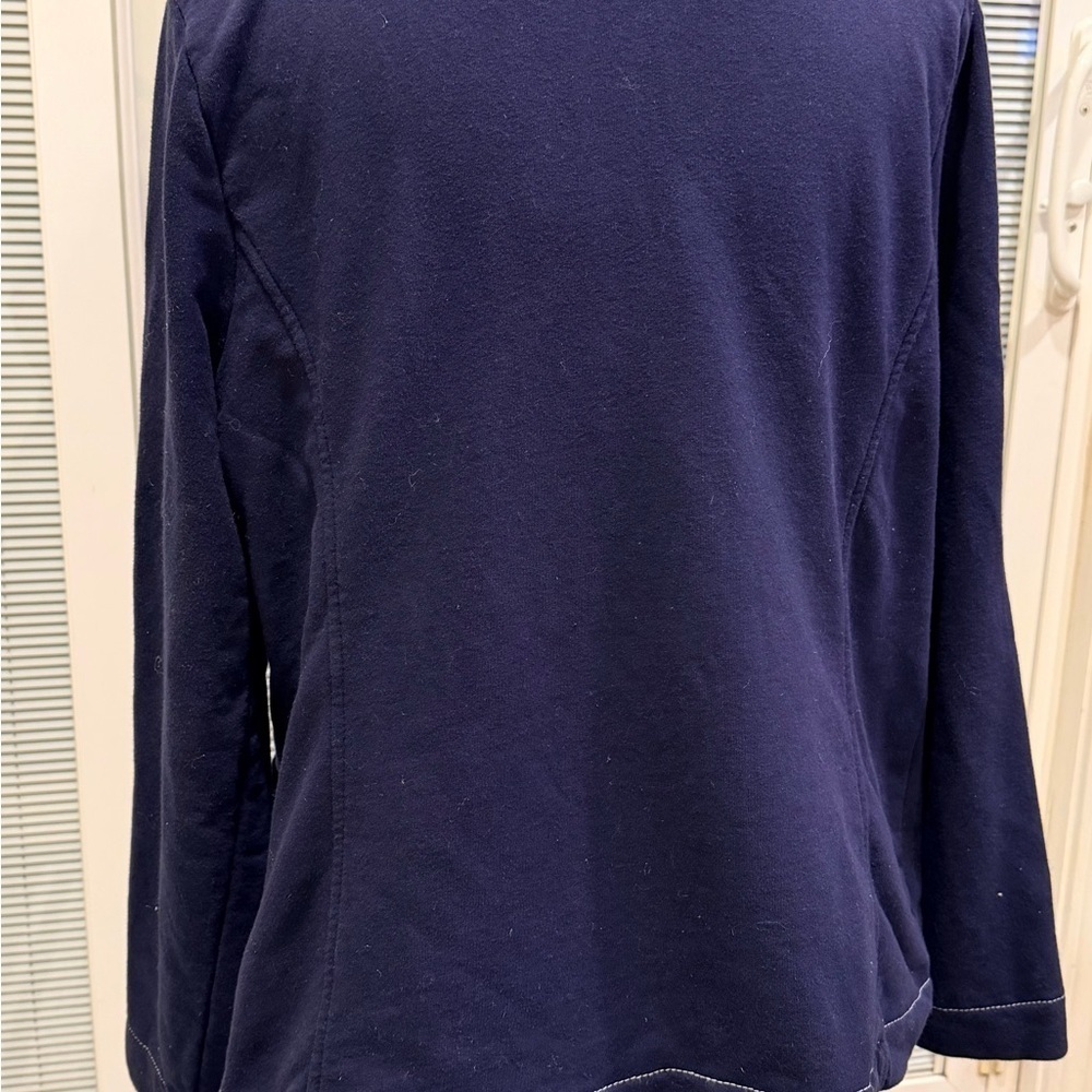 Jones New York Navy Utility Jacket with White Accents - Picture 13 of 13